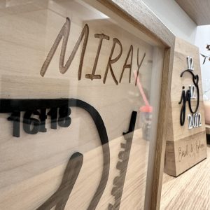 Personalisiertes Baby Geburtsbild – Rahmen mit Name, Datum, Gewicht & Größe